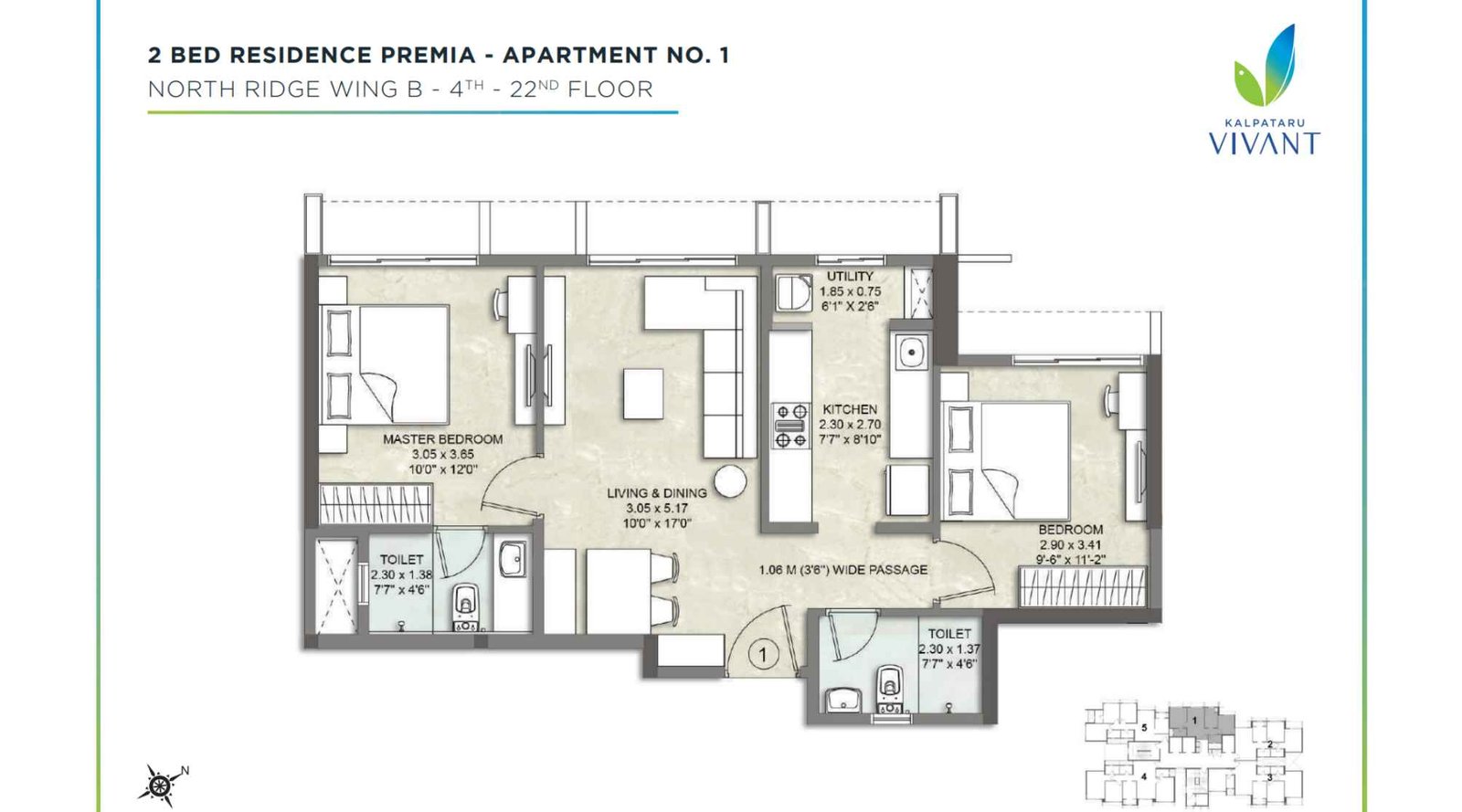 Kalpataru-Vivant-Floor-Plan-Apartment-No-1