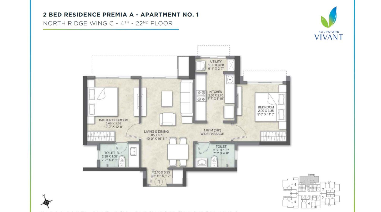 Kalpataru-Vivant-Typical-Floor-Plan-2-BHK